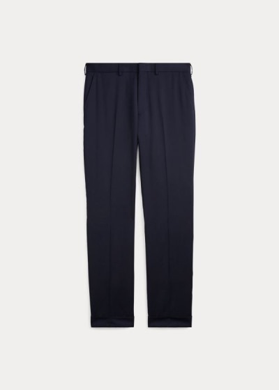 Pantalones Ralph Lauren Hombre Azul Oscuro Marino - Gregory Wool Gabardine - MOUND6453